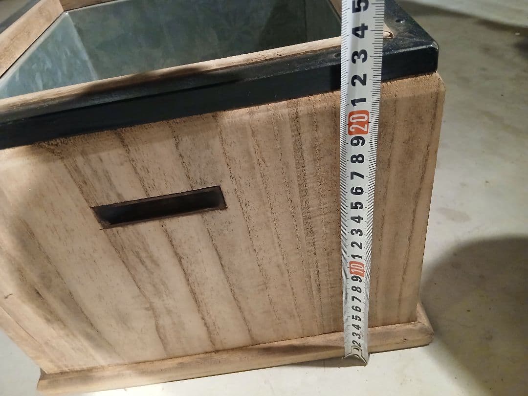 木製正方形アンティーク　火鉢　昭和レトロ