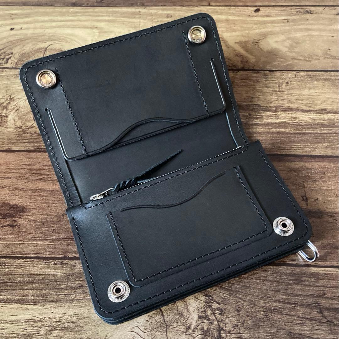 【お札を折らずに収納】トラッカーウォレット150（ミドル）3層【受注生産】