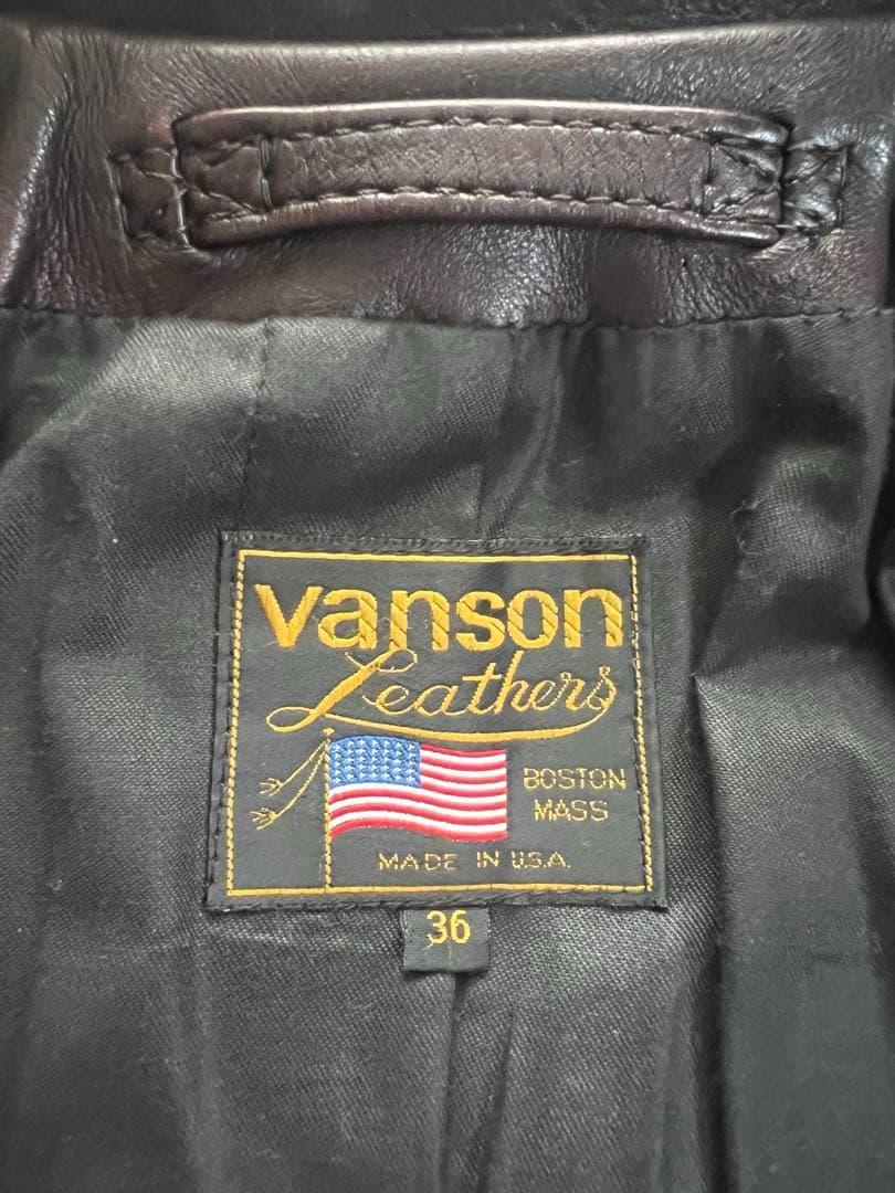 おざVANSON バンソン レザー ライダースジャケット エンフィールド
