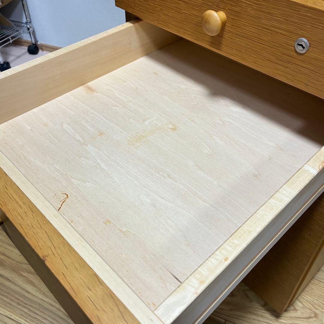 【カリモク karimoku】デスクワゴン 鍵付き 学習机 サイドチェスト