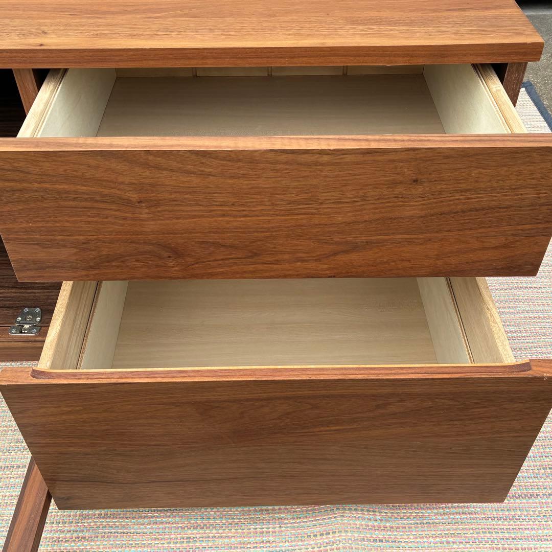 【送料込】無印良品　木製ＡＶラック　テレビ台　ウォールナット材　幅110cm