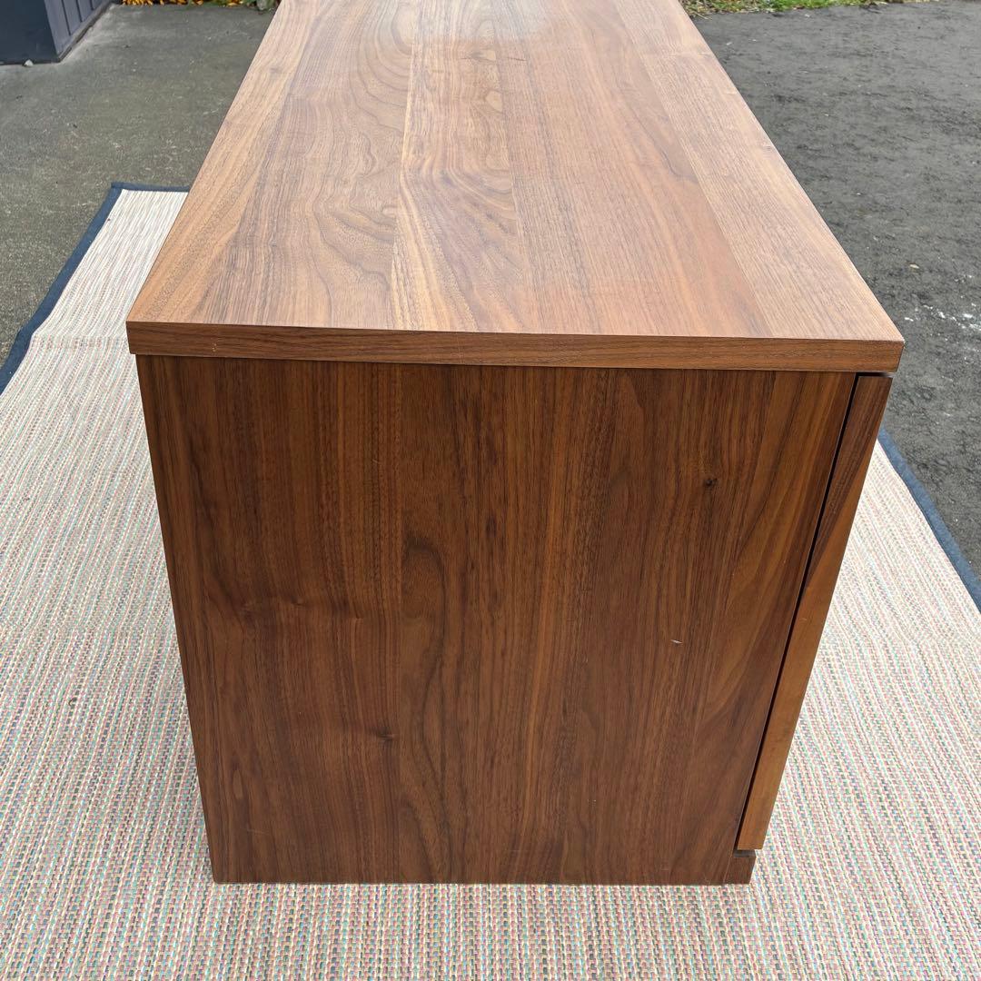 【送料込】無印良品　木製ＡＶラック　テレビ台　ウォールナット材　幅110cm