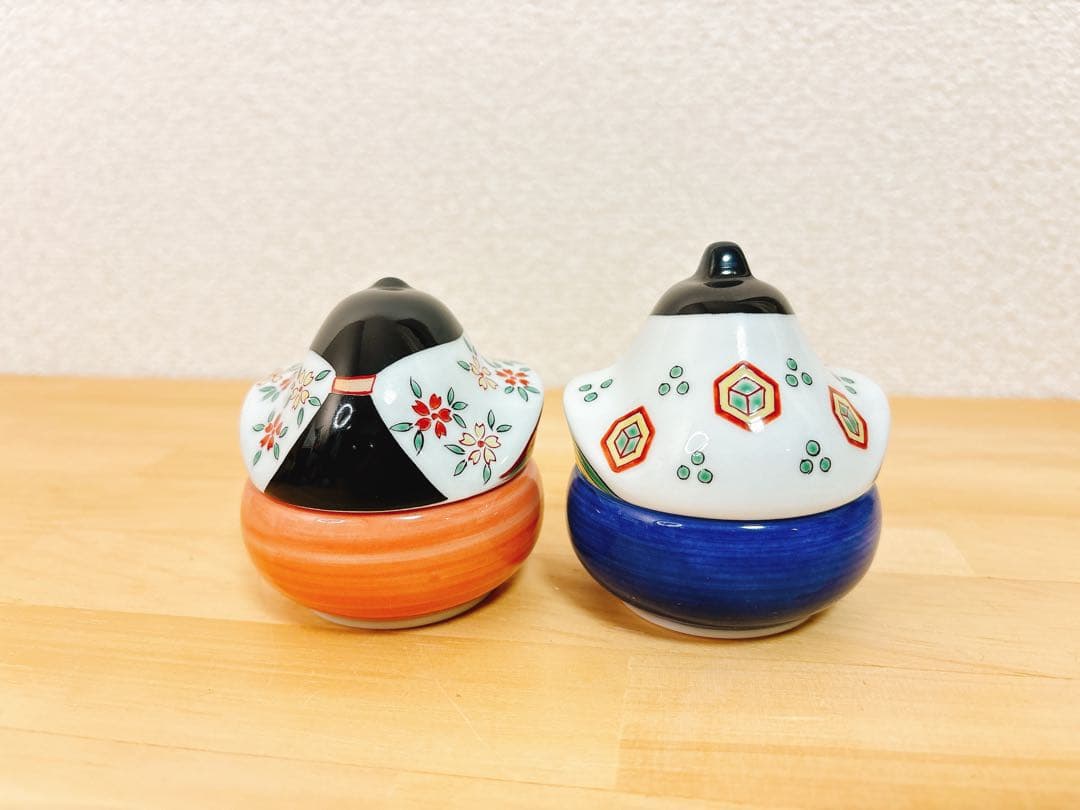 ちーばぁ～ご依頼品　有田焼　幸楽窯　おひな様珍味入れ　ぼんぼり　4点セット