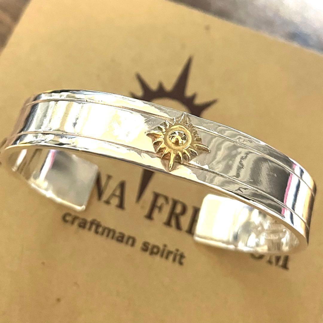 オマル　美品　アリゾナフリーダム バングル　12mm k18 大太陽神　金