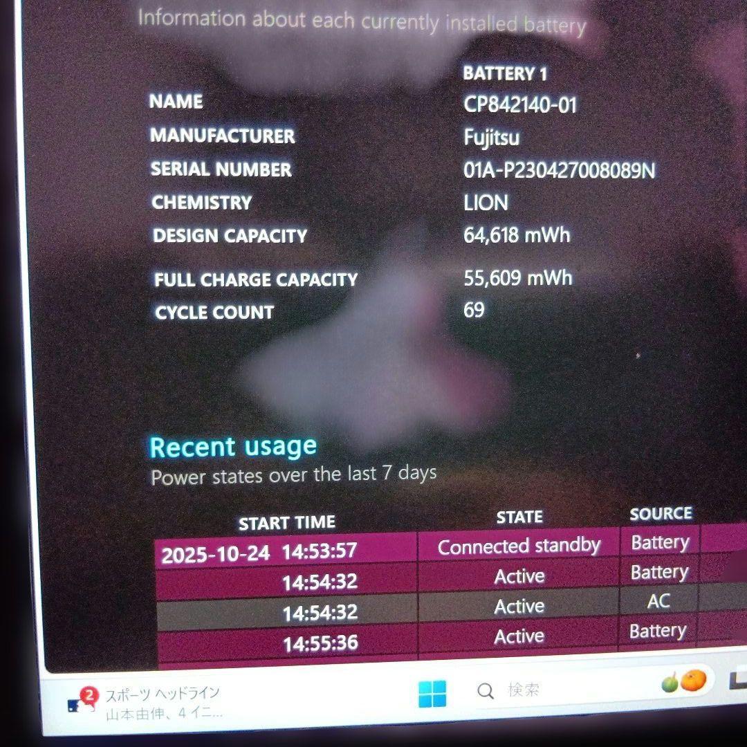 J④富士通　ＦＭＶＵ600N4　U9313/M