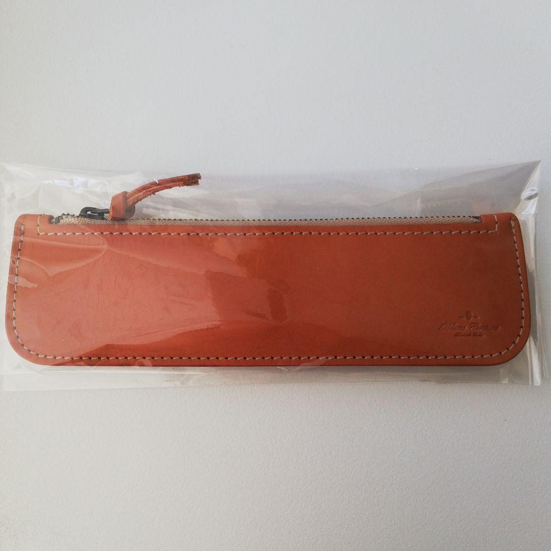 レザー　本革　ペンケース　ペンポーチ　スリム　ポーチ　筆箱　シンプル　ビジネス