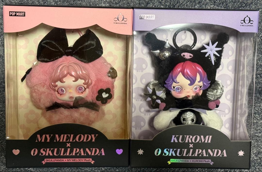 スカルパンダ×マイメロ&クロミぬいぐるみペンダント2個セット正規品