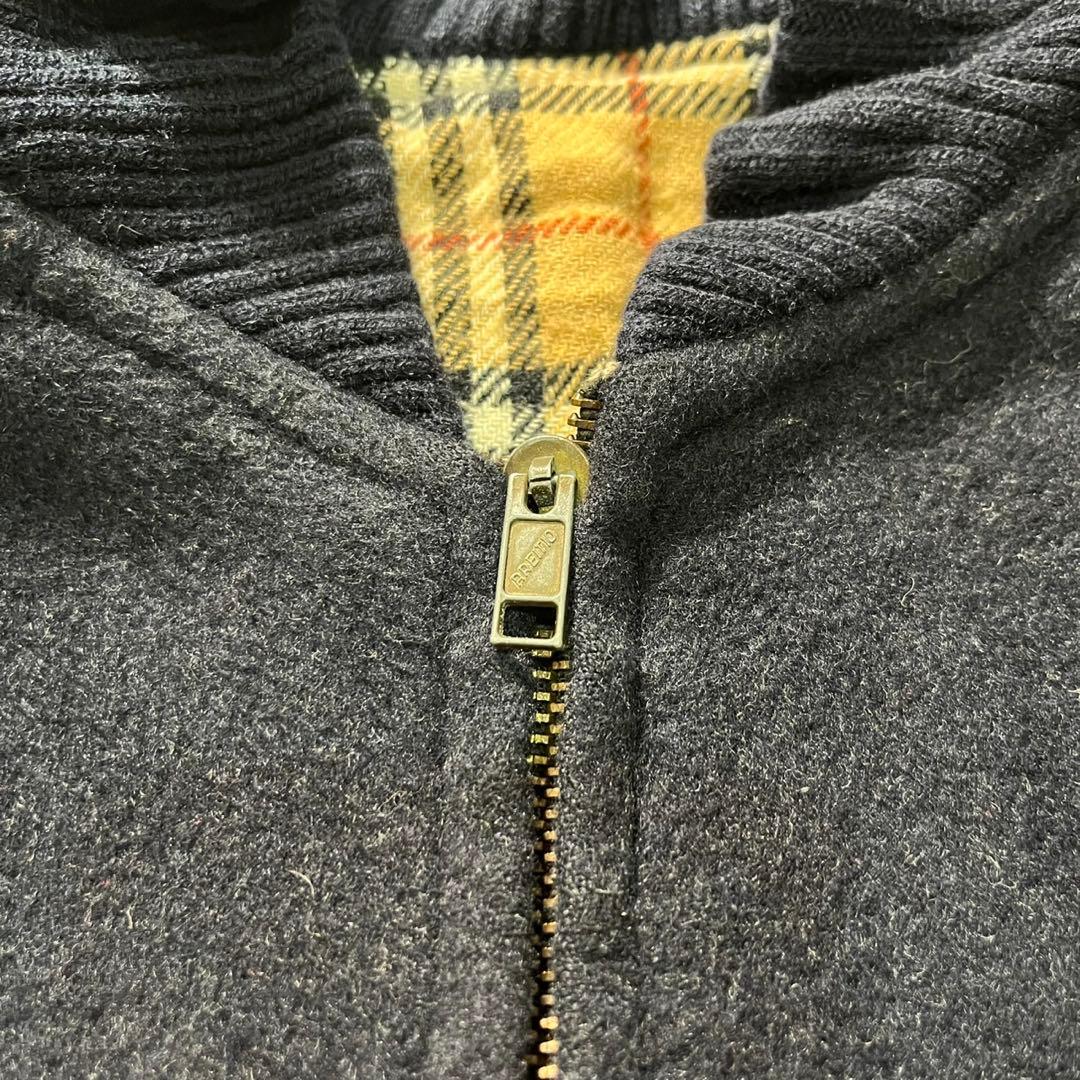 80s Burberrys ウール ボンバージャケット ネイビー ヴィンテージ