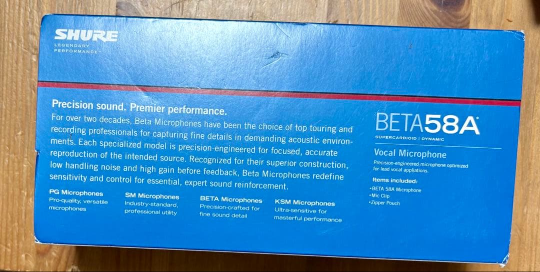 【新品】SHURE BETA58Ａ・ダイナミックマイク➕マイク用セミハードケース
