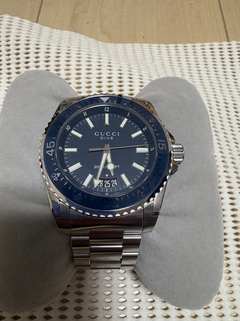 GUCCI グッチ ダイブ YA136203 ネイビー　稼動品