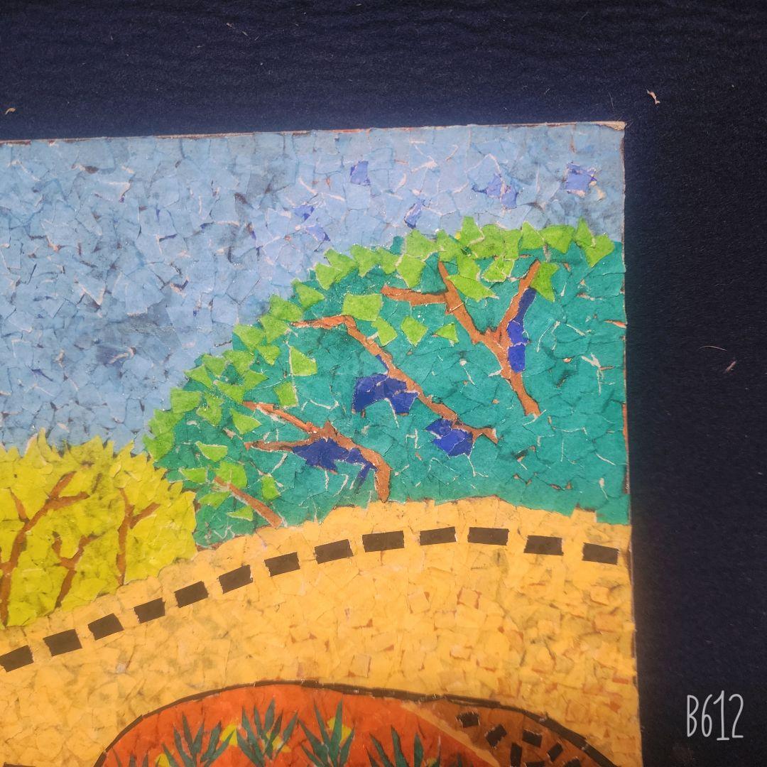 山下清 ちぎり絵 張絵 諫早城メガメ橋