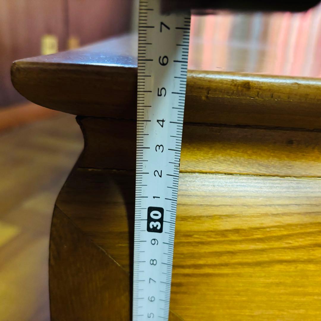 木製シンプル座卓 天板ひび割れあり