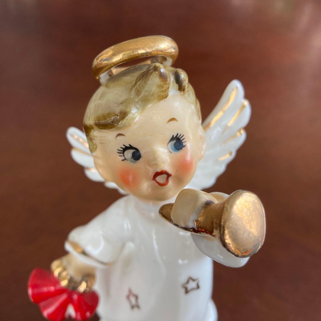 エンゼル人形　森永製菓　エンジェル　天使　置物　　陶器　昭和レトロ