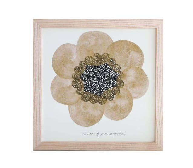 ［ＩＤＥＥ］アートポスター　山口一郎　 ＨＡＮＡ　－　ｈｅａｄ　－ｇｏｌｄ２０角