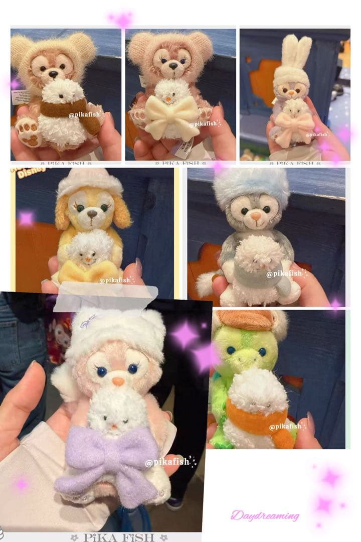 カスタマイズぬいぐるみ7点　香港ディズニー