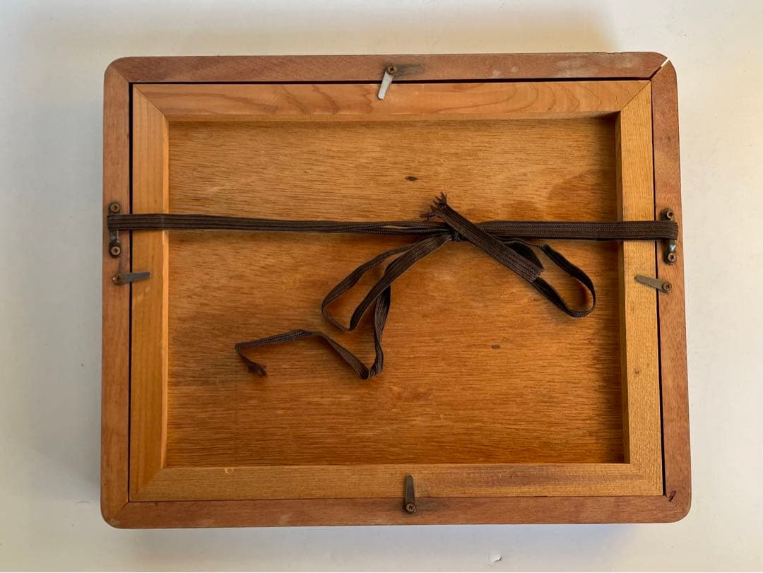 人間国宝　芹沢銈介　ピーマン　野菜　版画　木版　手彩色　額入　額装　民芸　民藝