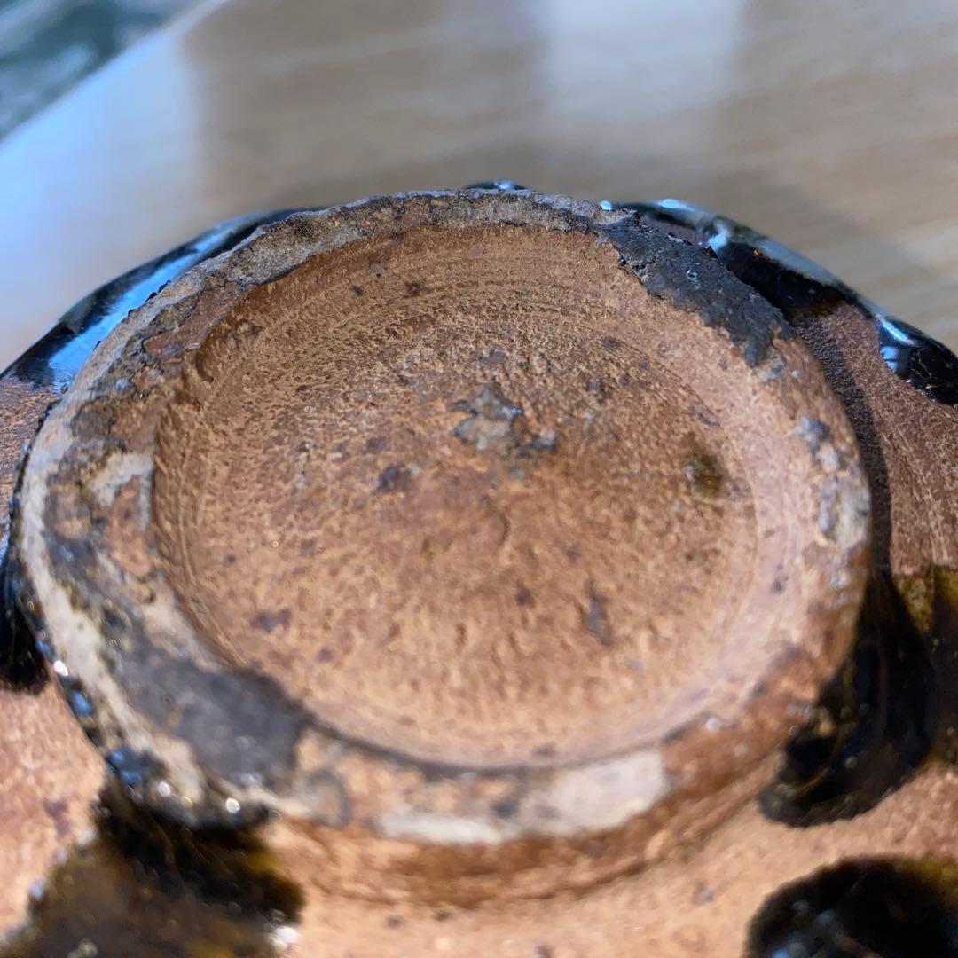 斑唐津　小服茶碗　桃山ー江戸初期　継ぎ有り