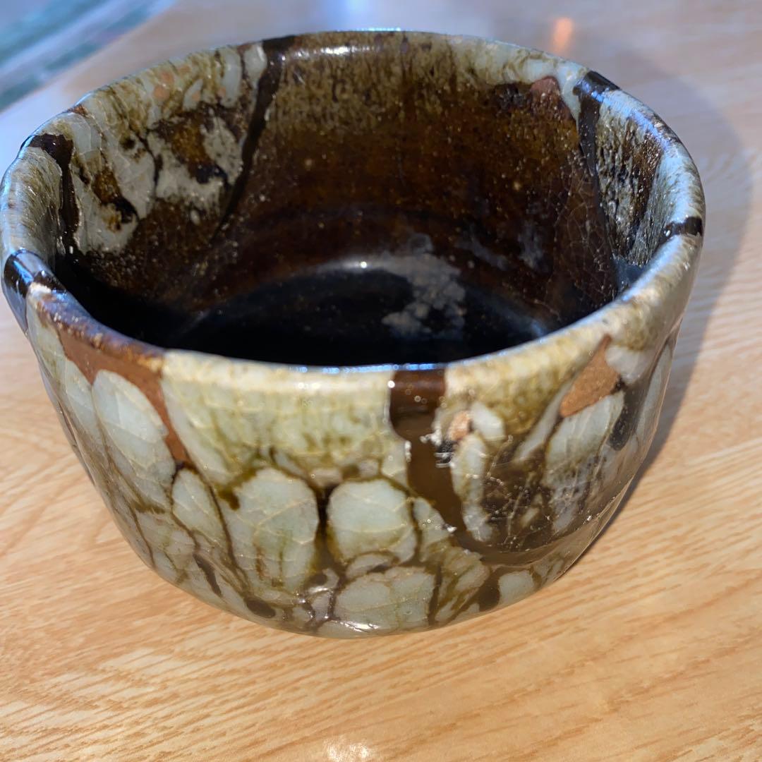 斑唐津　小服茶碗　桃山ー江戸初期　継ぎ有り