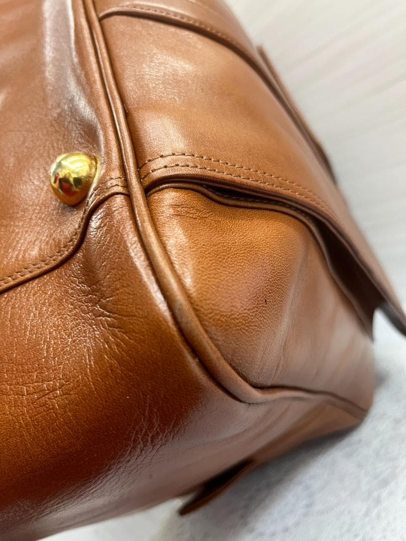 ★美品★MARUEM　本革　スクエア　ボストンバッグ　旅行鞄　レトロ　キャメル