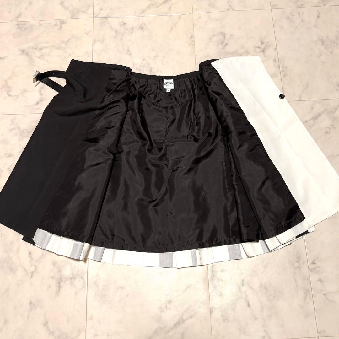 美品✨ジャンポールゴルチエ プリーツ ラップスカート 巻きスカート レザーベルト