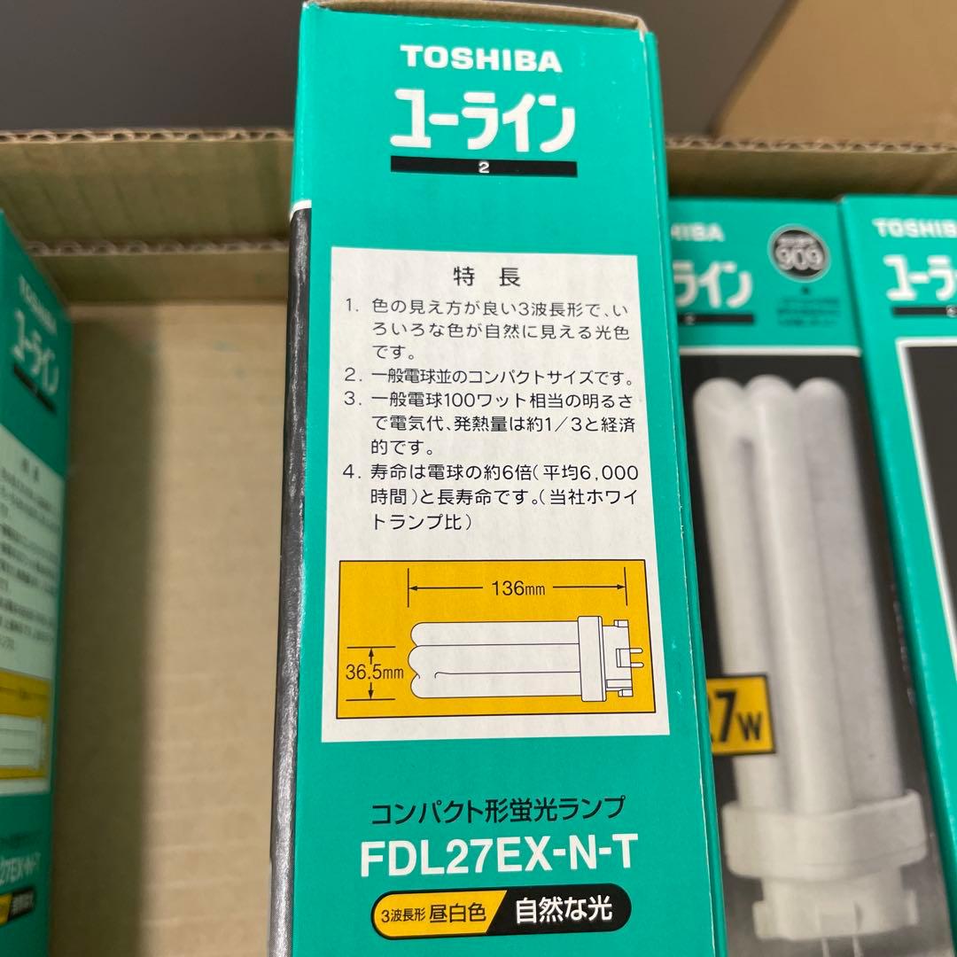 TOSHIBA 蛍光ランプ ユーライン FDL27EX-N-T 27W 5個