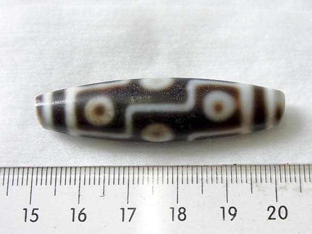 ★G3004★ 魔方陣　九眼 天珠　DZI　ジービーズ　腐食瑪瑙