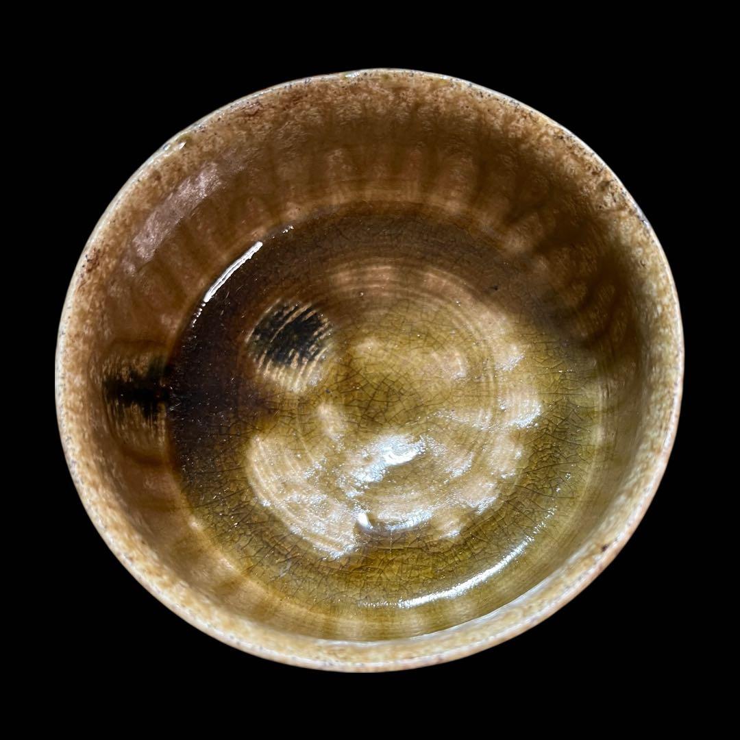 《極美品》茶道具 美濃焼 黄瀬戸茶碗 抹茶碗 共箱付