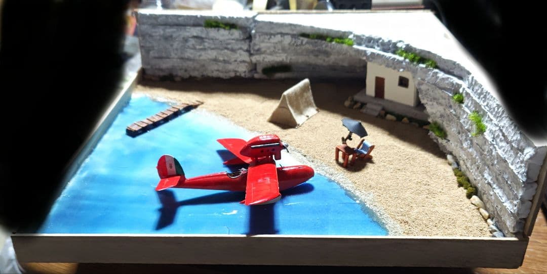 紅の豚サボイアジオラマです。