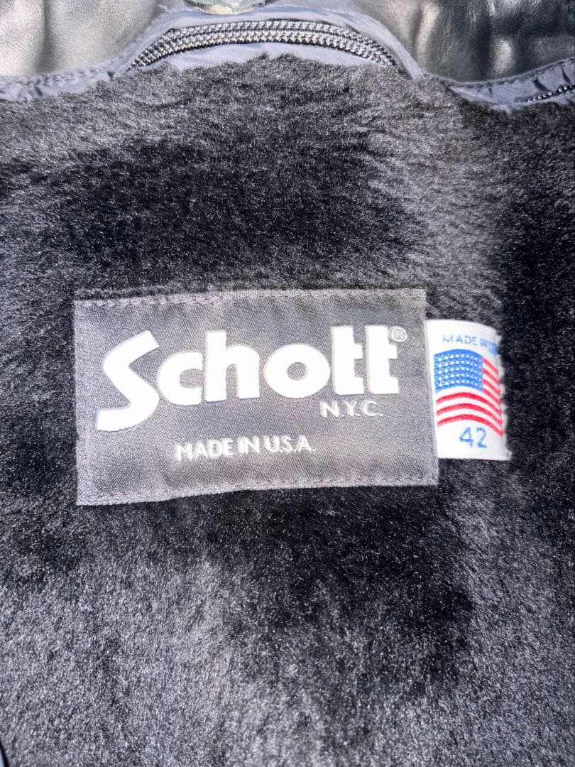 現行shott 42サイズ　フライトジャケット　G-1 本革　黒