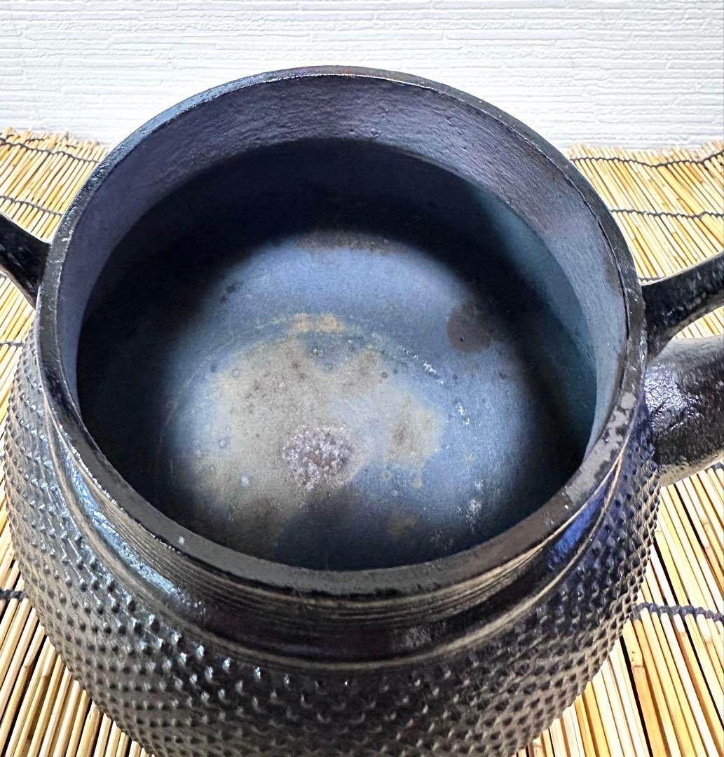 長期保管品　南部長寿堂造　１５型　アラレ　鉄瓶　南部鉄瓶　南部鉄器　調理器具