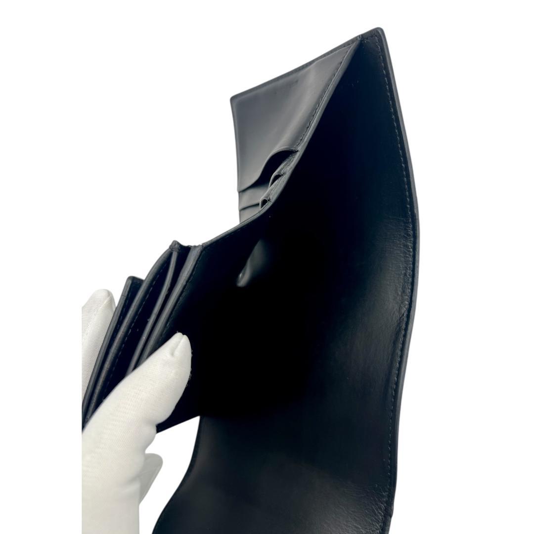 CELINE 3つ折り財布 フラップウォレット トリオンフ 黒