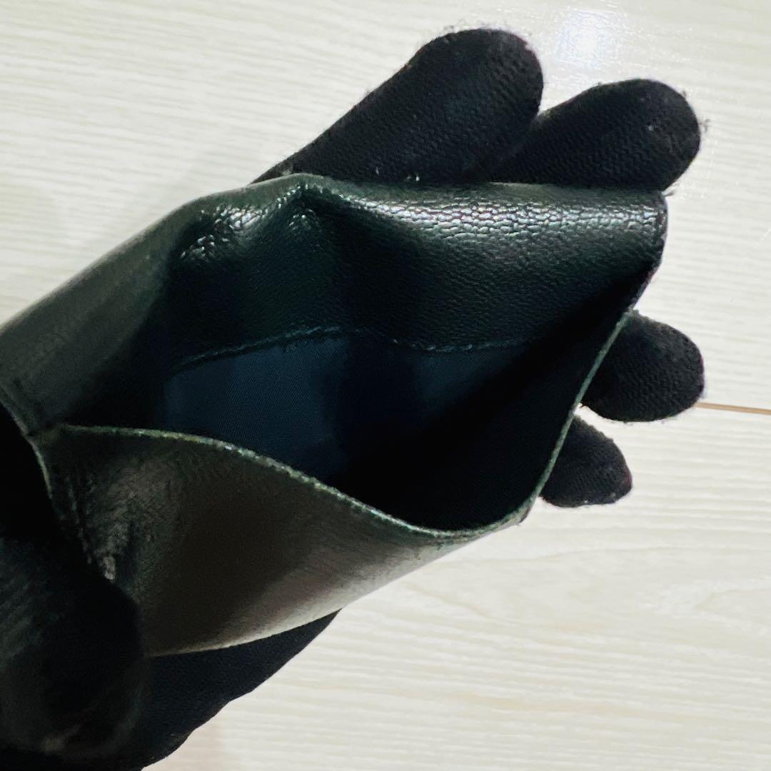 【希少】LOEWE ロエベ ケース 小銭入れ スタッズ レザー グリーン