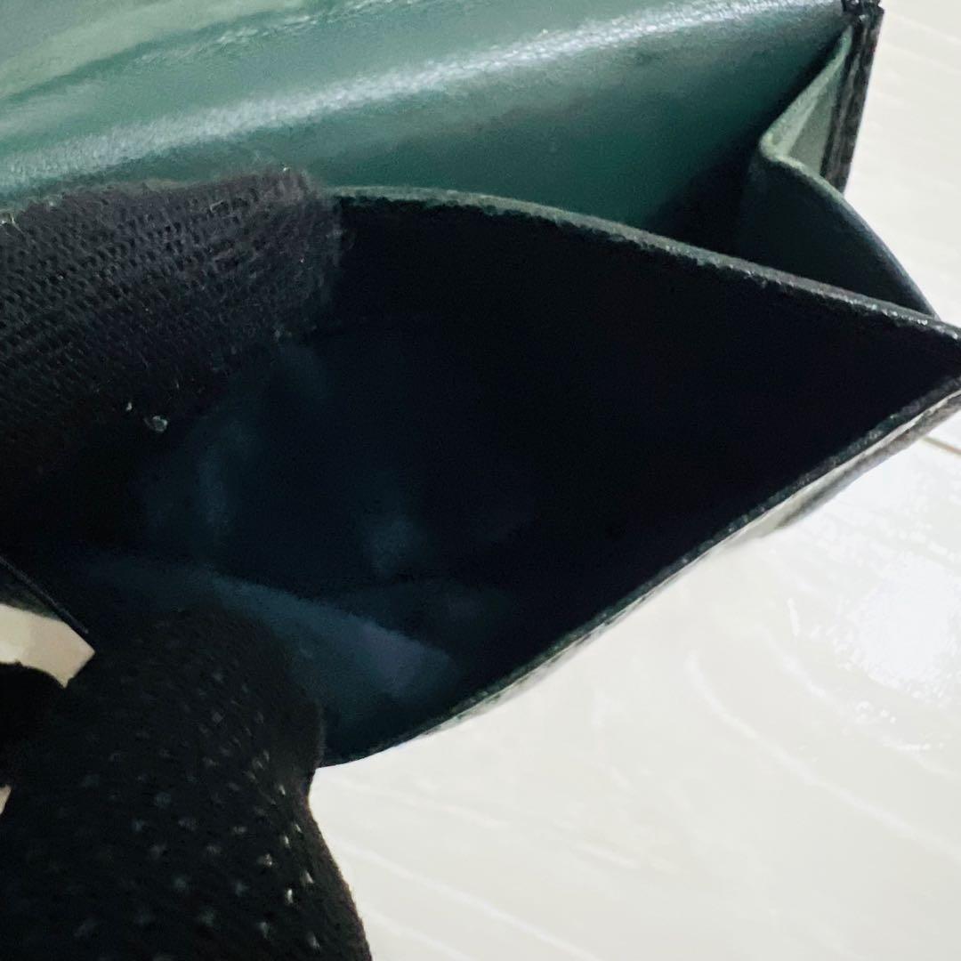 【希少】LOEWE ロエベ ケース 小銭入れ スタッズ レザー グリーン