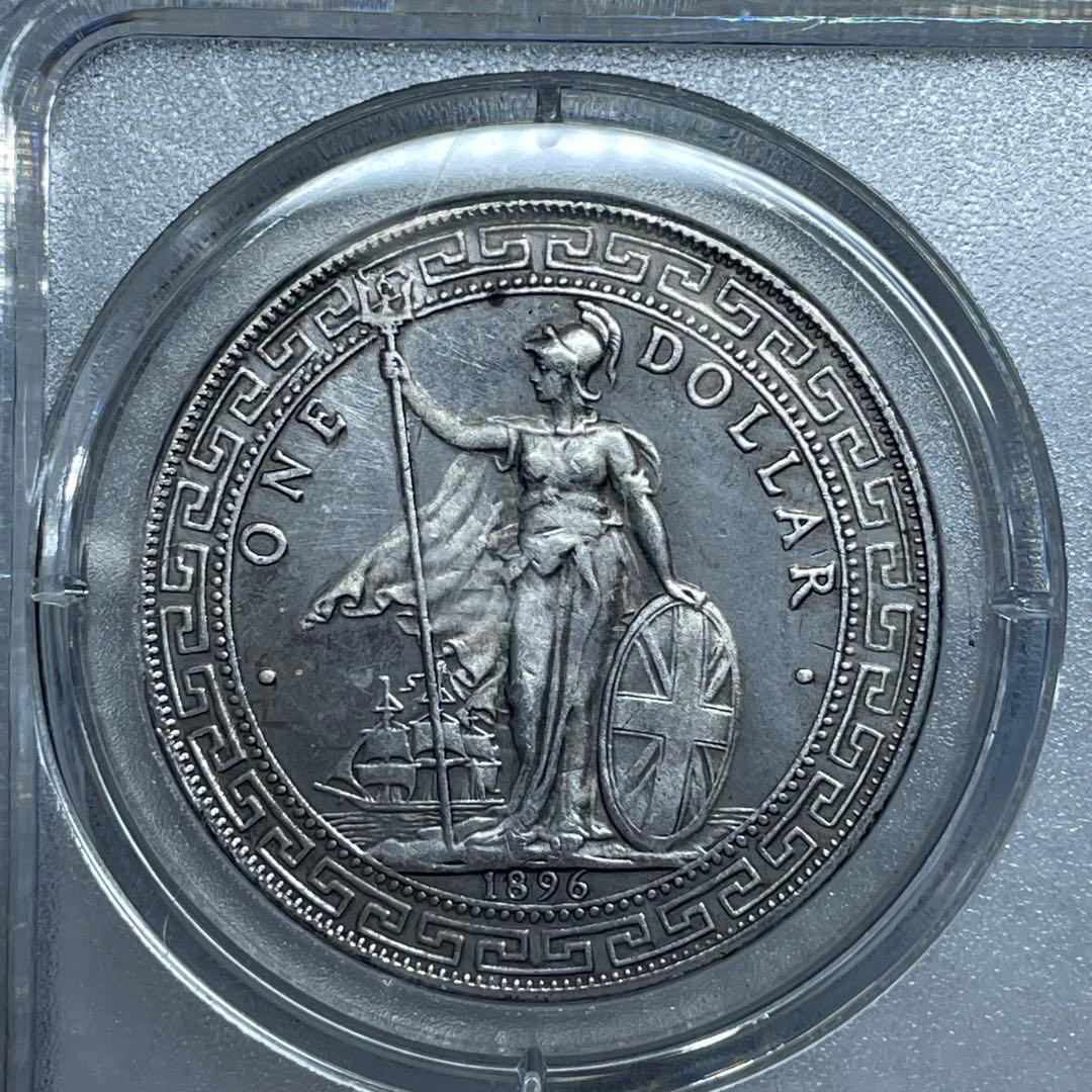 極美品！香港壹圓5枚セット イギリス領香港 ビクトリア女王 1ドル 貿易銀 海外