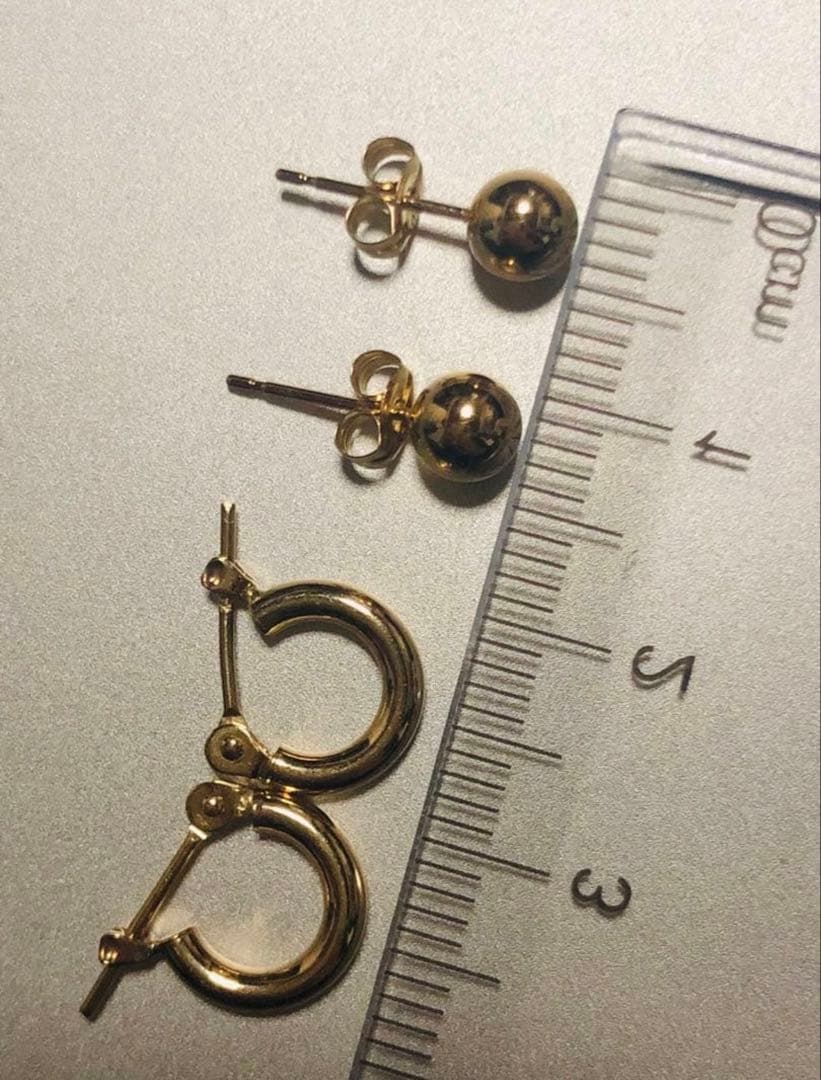 K18YG ピアス2セット