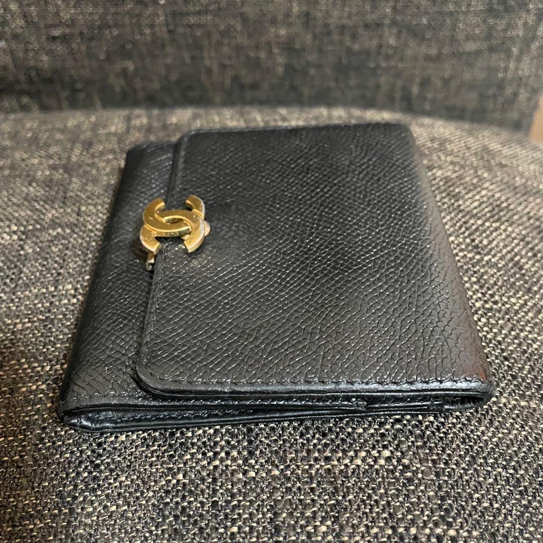 CHANEL シャネル　キャビアスキン　立体ココボタン　ケース