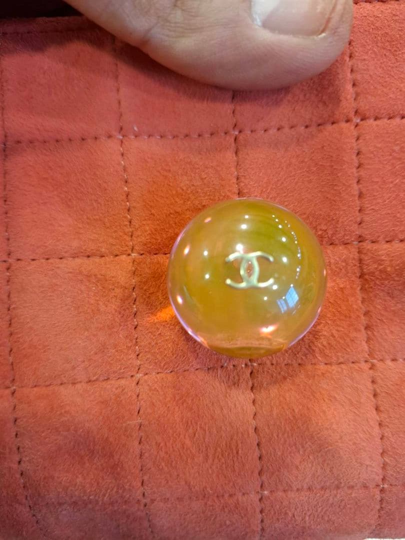 シャネル　オレンジ スエード キルティング パーティーバッグ