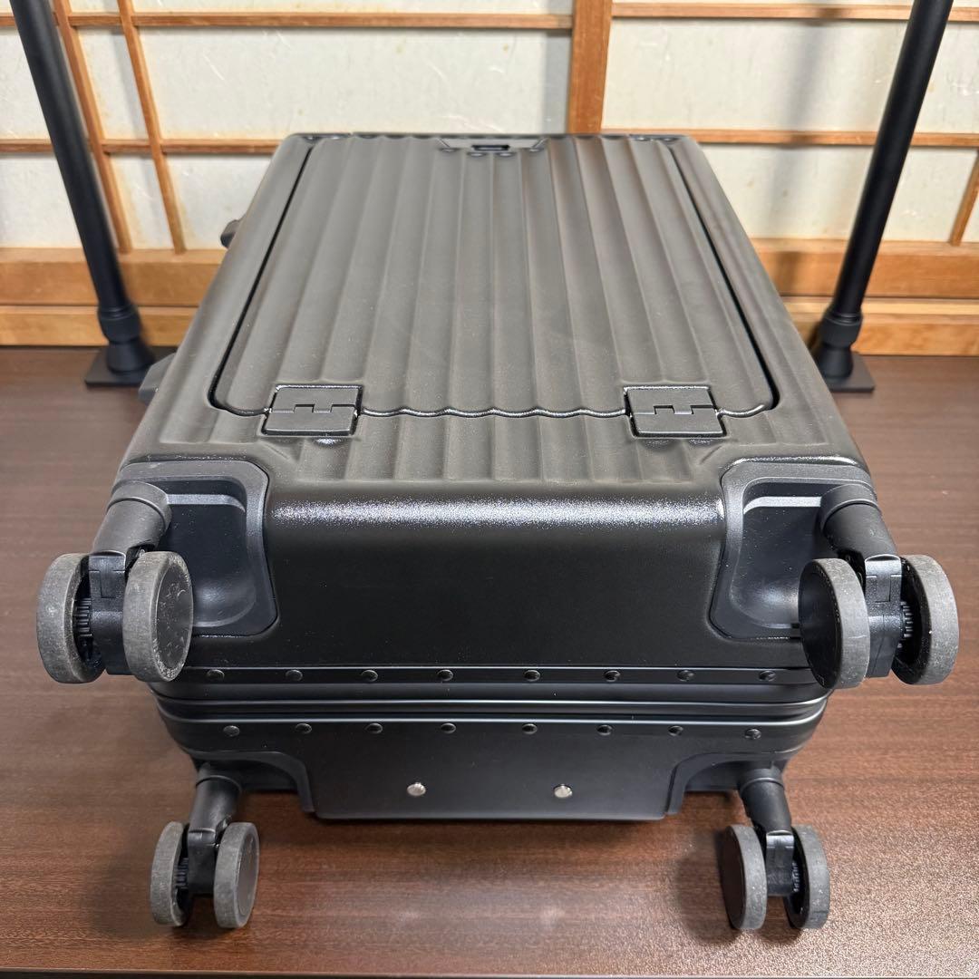 スーツケース Sサイズ 機内持込 40L フロントオープン USB付 ブラック