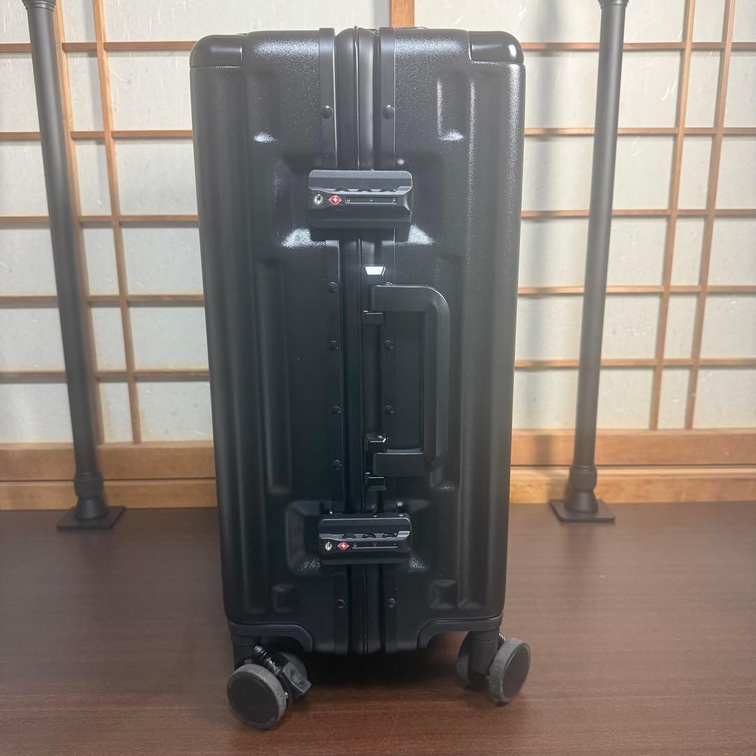 スーツケース Sサイズ 機内持込 40L フロントオープン USB付 ブラック