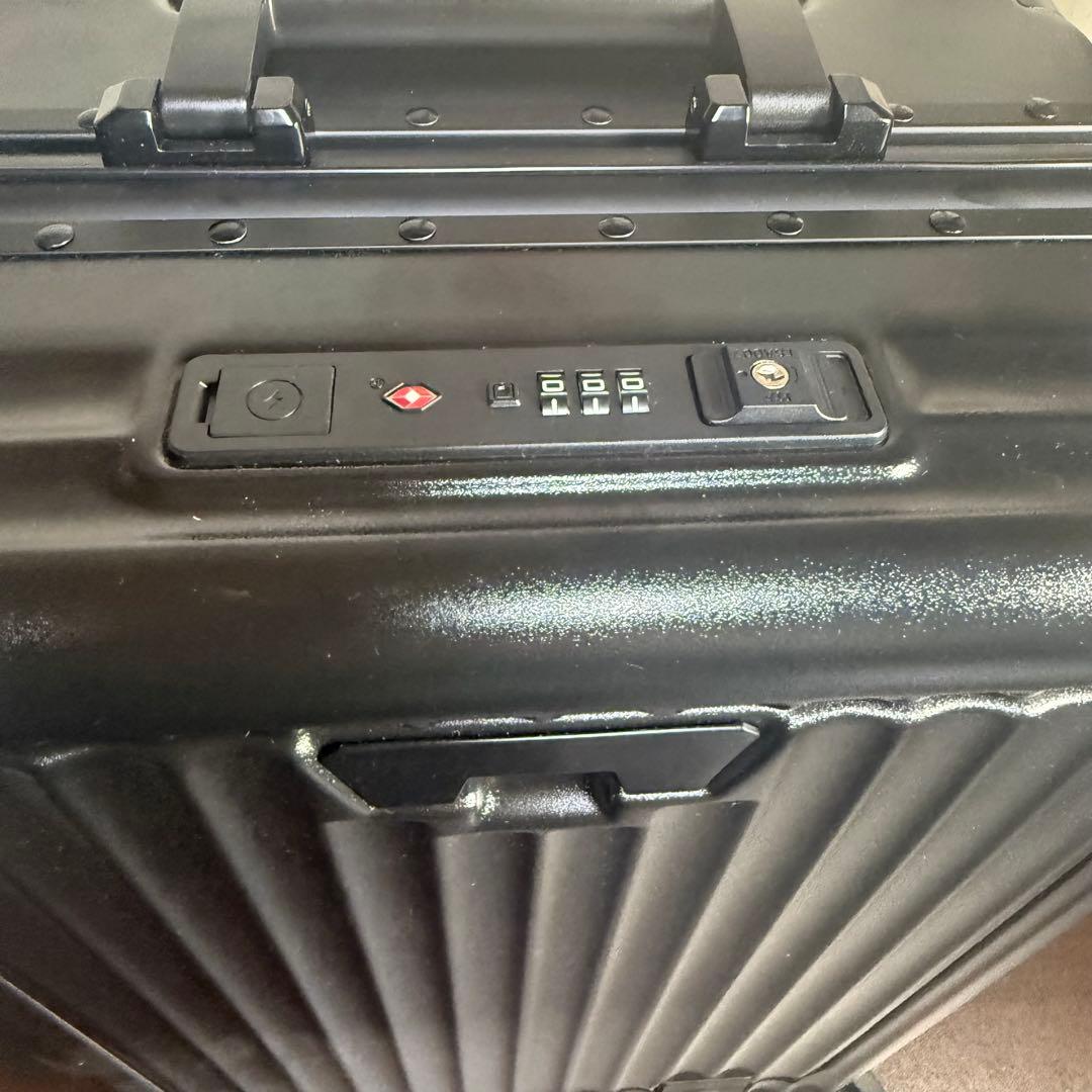 スーツケース Sサイズ 機内持込 40L フロントオープン USB付 ブラック