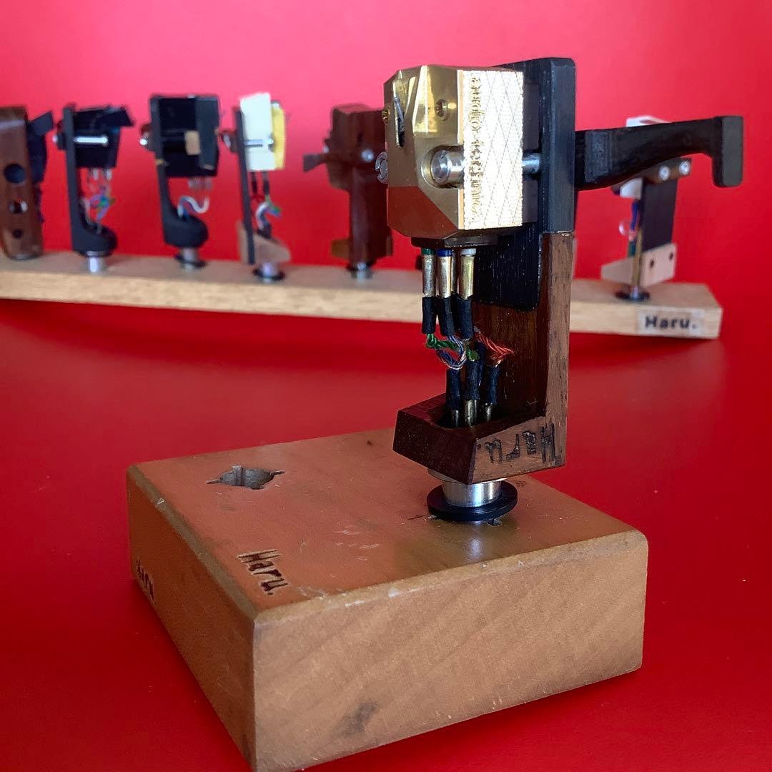 レコード音の追求　　木のヘッドシェル　(備長炭➕花梨、黒檀の指掛け) 9g