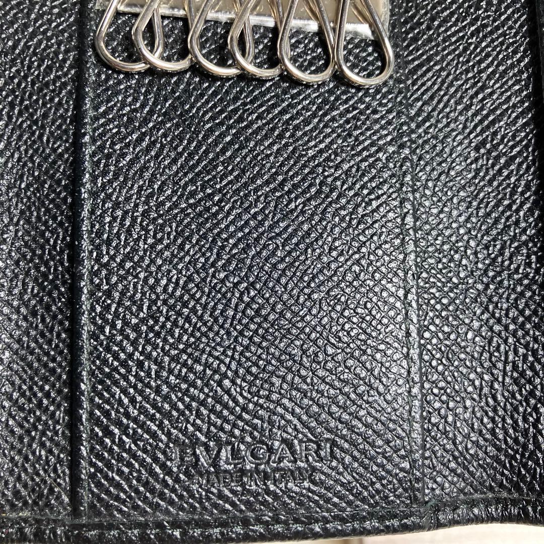 【美品】ブルガリ 6連キーケース ビーゼロワン レザーブラック FRID搭載