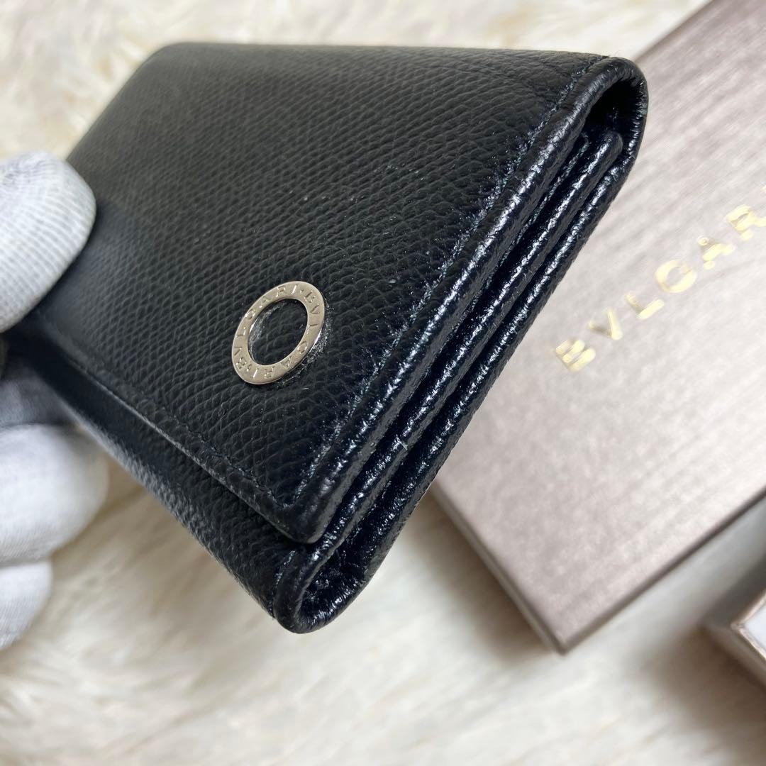 【美品】ブルガリ 6連キーケース ビーゼロワン レザーブラック FRID搭載