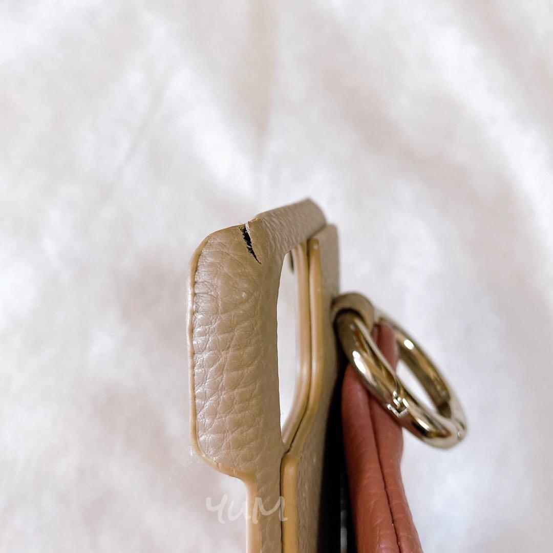 ajew iPhone11pro ケース beige pink カード収納ケース