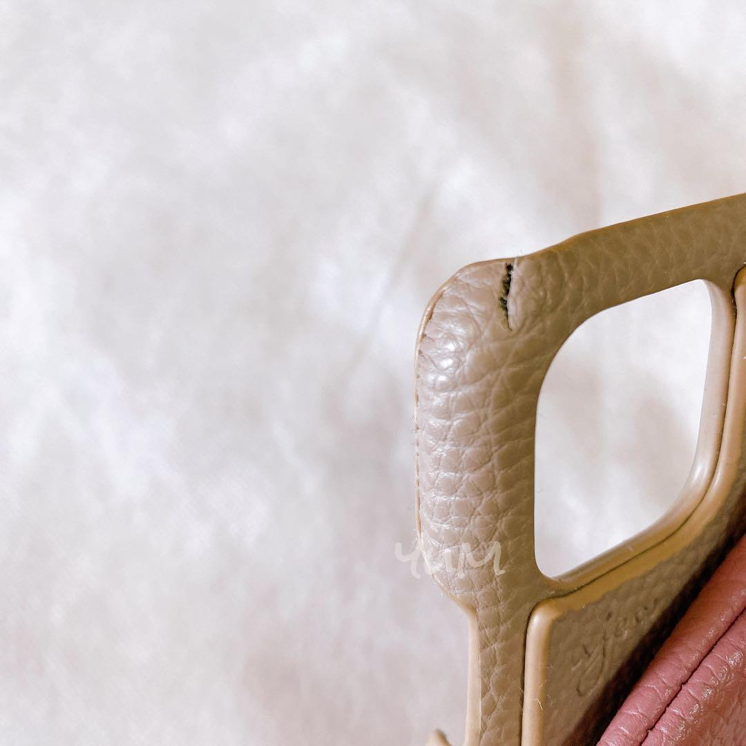 ajew iPhone11pro ケース beige pink カード収納ケース