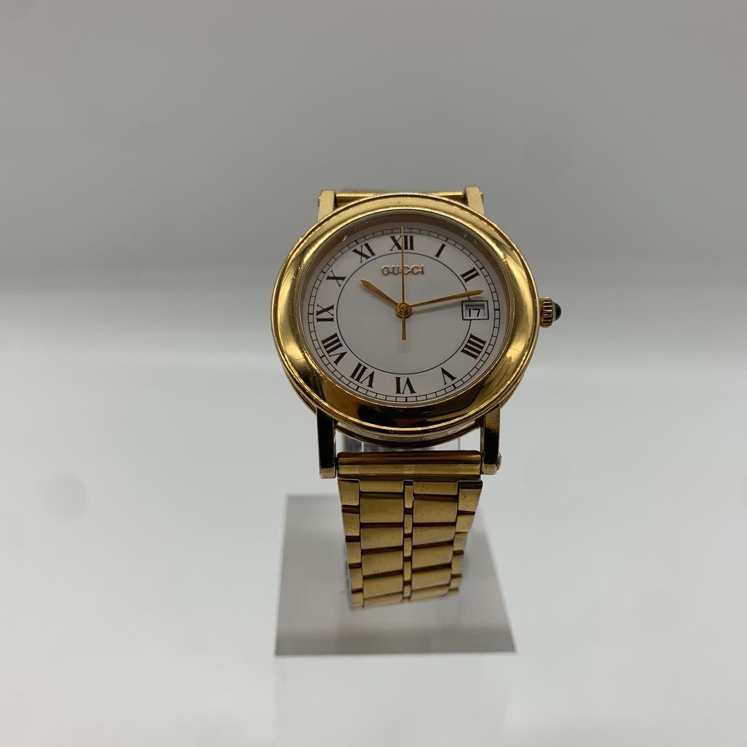 【稼働/希少】グッチ 腕時計 7200M ローマン デイト メンズ クォーツ