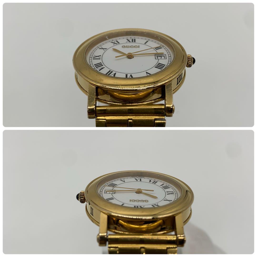 【稼働/希少】グッチ 腕時計 7200M ローマン デイト メンズ クォーツ