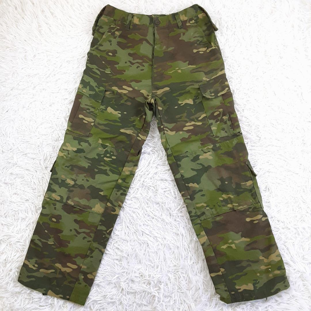 美品◎ミリタリー上下セット カモフラージュカラー 迷彩 サバゲー