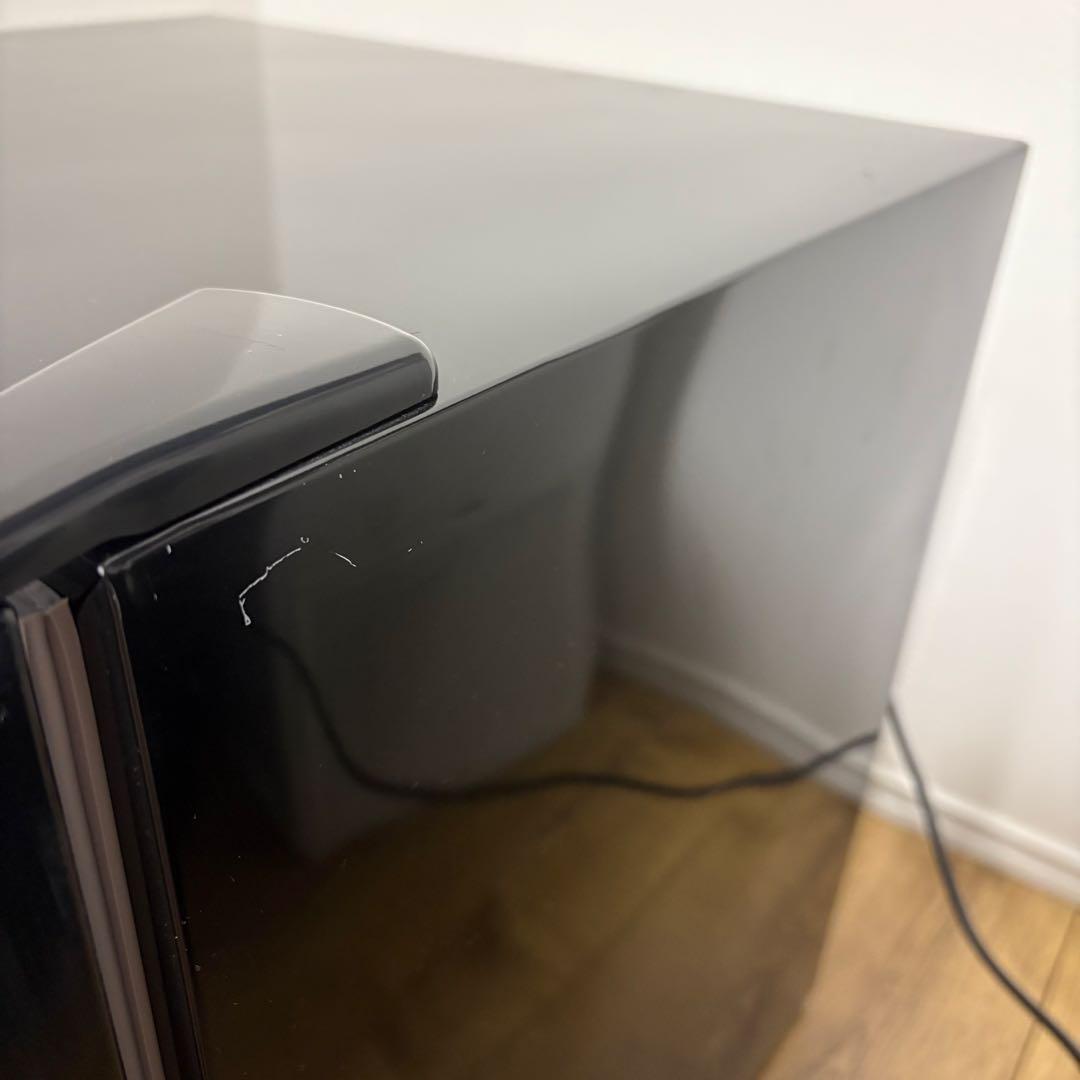 未使用品 アイリスプラザ 鏡面 冷蔵庫 ミニ ブラック 42L 黒