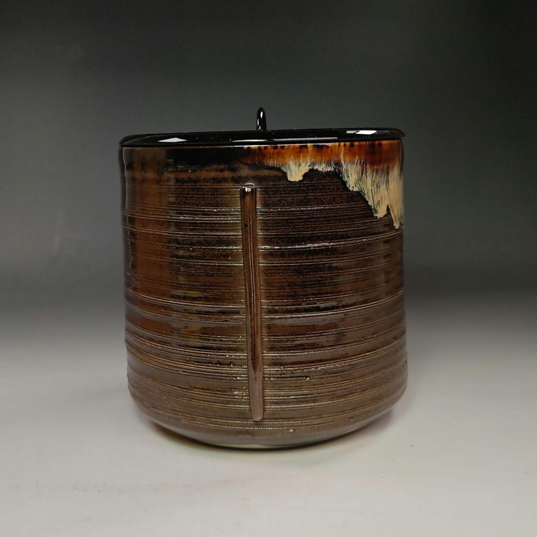 イ606 水指『桶谷定一作』『高取手　水指　共箱』茶道具